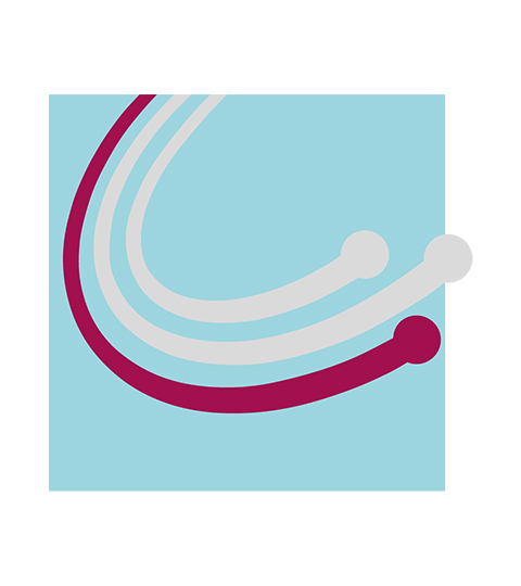 GELSEN-NET Logo mit drei Glasfasersträngen, von denen der untere farblich hervorgehoben wird. Der farbige Strang steht für das Geschäftsfeld IT-Sicherheit. 